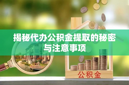 杉林揭秘代办公积金提取的秘密与注意事项