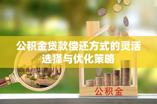 杉林公积金贷款偿还方式的灵活选择与优化策略