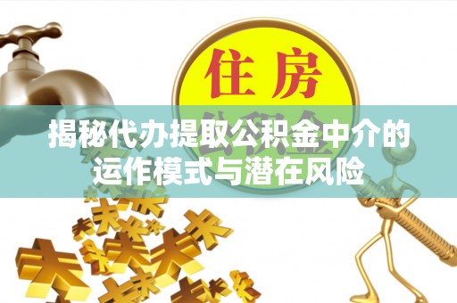杉林揭秘代办提取公积金中介的运作模式与潜在风险