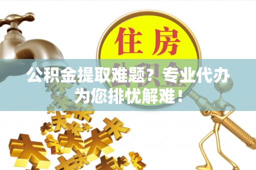 杉林公积金提取难题？专业代办为您排忧解难！