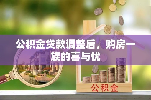 杉林公积金贷款调整后，购房一族的喜与忧