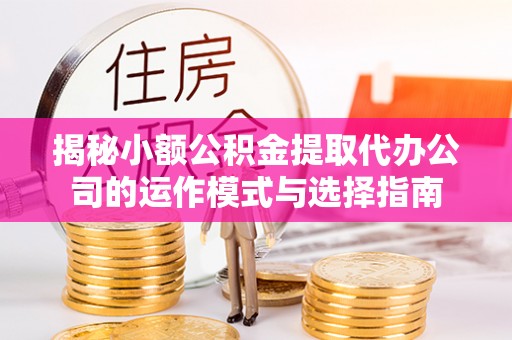 杉林揭秘小额公积金提取代办公司的运作模式与选择指南