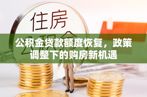 杉林公积金贷款额度恢复，政策调整下的购房新机遇