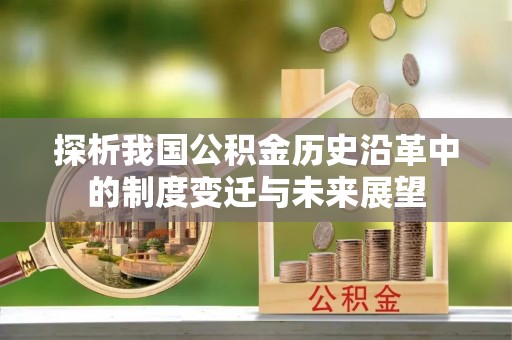 杉林探析我国公积金历史沿革中的制度变迁与未来展望