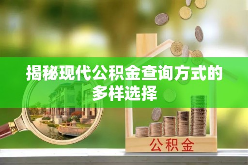杉林揭秘现代公积金查询方式的多样选择