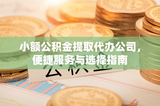 杉林小额公积金提取代办公司，便捷服务与选择指南