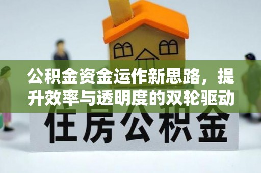 杉林公积金资金运作新思路，提升效率与透明度的双轮驱动
