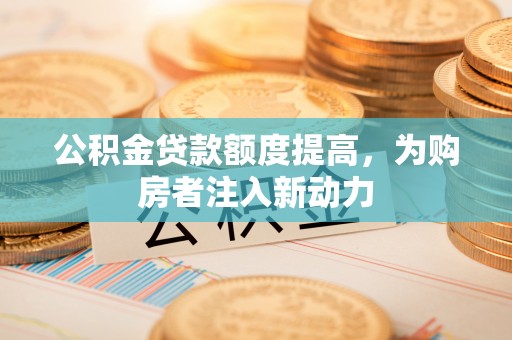 杉林公积金贷款额度提高，为购房者注入新动力