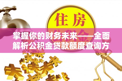 杉林掌握你的财务未来——全面解析公积金贷款额度查询方法