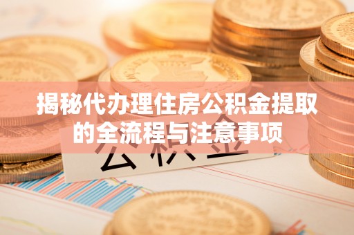 杉林揭秘代办理住房公积金提取的全流程与注意事项